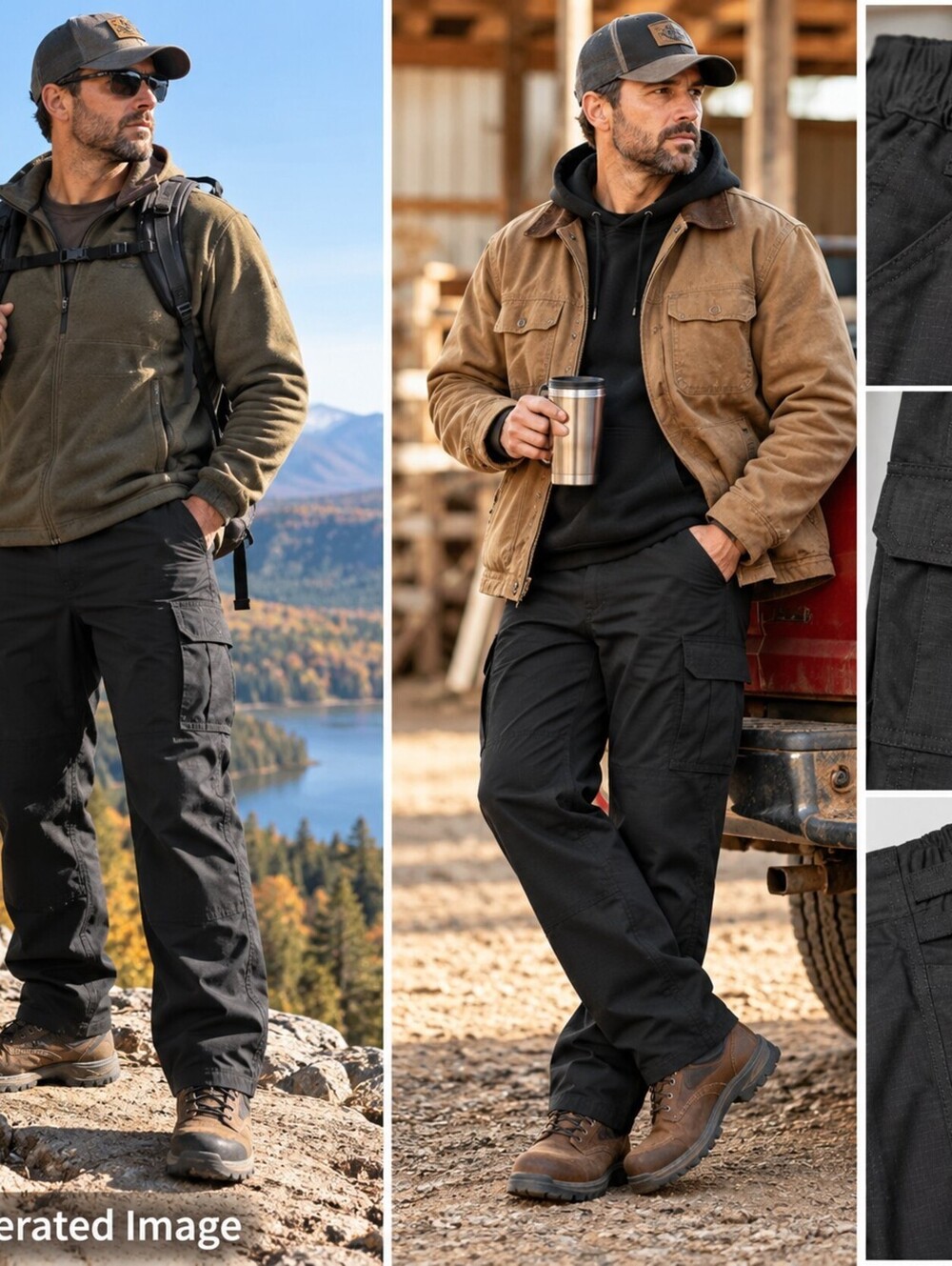 5.11 Tactical Taclite Pro Pants Mens 44x32 Black Cargo Ripstop 74273-019
